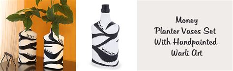 ExclusiveLane 6 Inch Terracotta Handpainted Warli Matki Shaped ...