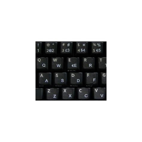Buy Norwegian Keyboard Decals Transparent Background with White ...