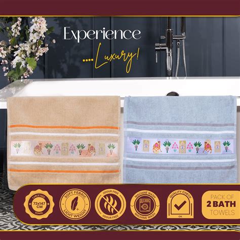 Regal 460 GSM Bath Towels Set Of 2 | Ultra Soft & Highly Absorbent Tow ...