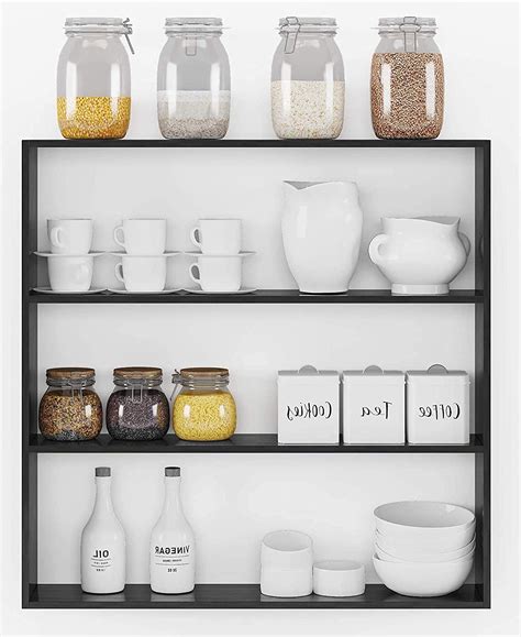 Wooden Kitchen Shelf Racks Wall Shelf Rack for Kitchen Storage Boxes ...