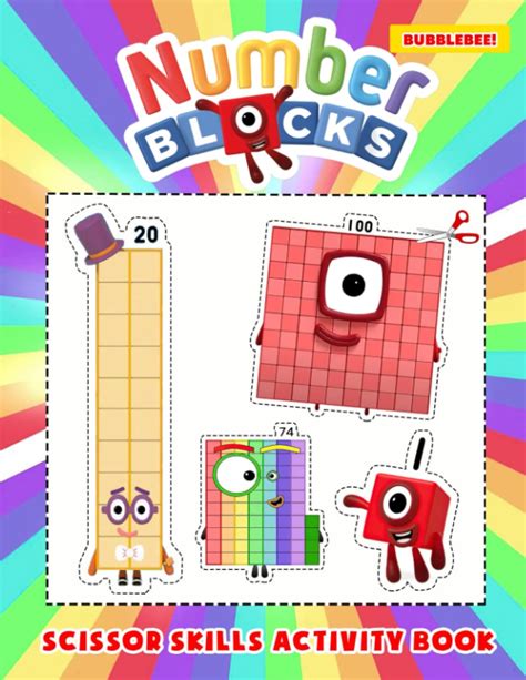 Numberblocks Scissor Skills Activity Book Number 1 100 With Colorful ...