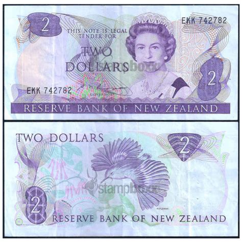 NEW ZEALAND 2 DOLLARS 1981-1992 P-170b USED GRADE – Stampboxx