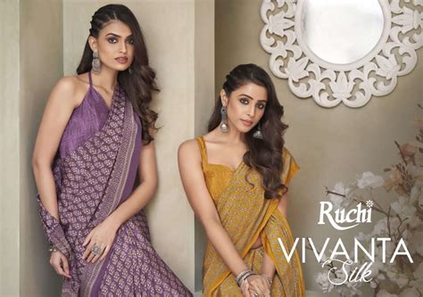 VIVANTA SILK VOL-18 BY RUCHI SAREES 21701-A TO 21706-B SERIES INDIAN ...