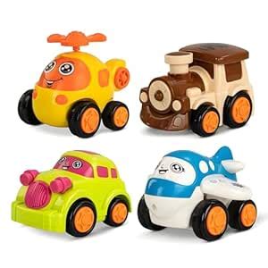 Jankee's Unbreakable Friction Powered Toy Set for Kids - Car, Train ...