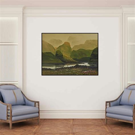 "Untitled 2": Yellow Green Acrylic Painting by Mangesh Shinde – ArtZolo.com