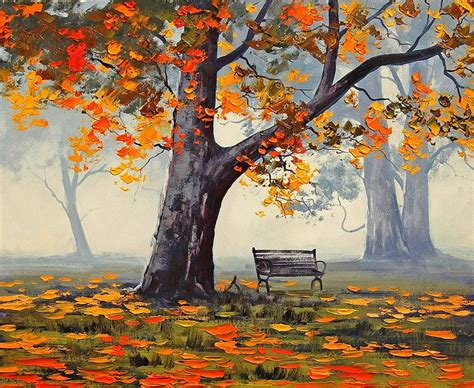 Mesmerizing Autumn Art Print,Landscape Canvas Painting — ART STREET