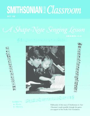 Fillable Online A Shape-Note Singing Lesson - Smithsonian Education Fax ...