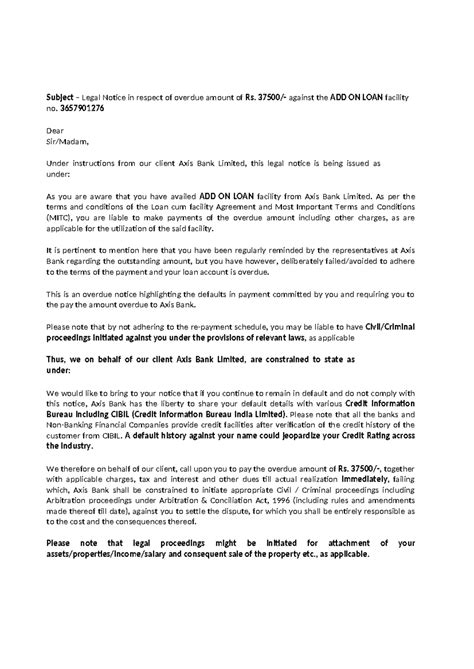 Mail Download Protect - Subject – Legal Notice in respect of overdue ...