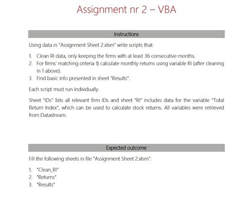 Image result for Assignment Statement VBA Code