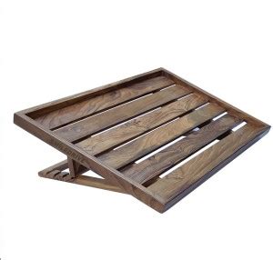 Smiledrive Laptop Riser Table Stand Teak Wood Holder Multi-Angle ...
