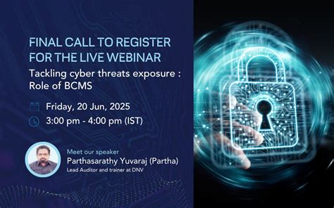 2 days to go | Tackling cyber threats exposure : Role of BCMS | nasscom ...