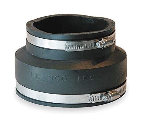 Fernco Elastomeric PVC Flexible Coupling, For Pipe Size 5" x 4", 5-37/ ...