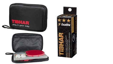 Buy Tibhar Protect Racket Cover, Free: Tibhar 3 Star 40 mm ITTF ...