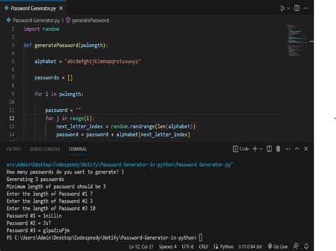 Password Generator Python Code 的图像结果