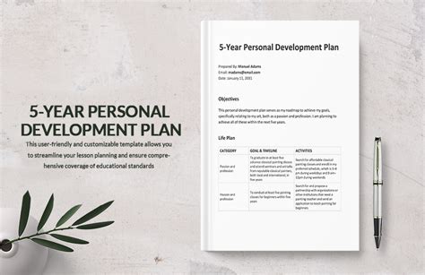 5 Year Development Plan Sample 的图像结果