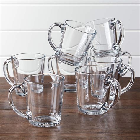 8 oz clear glass coffee mugs offering 100%