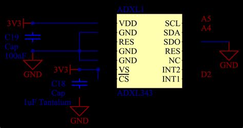 Image result for Accelerometer Sensor Circuit Diagram