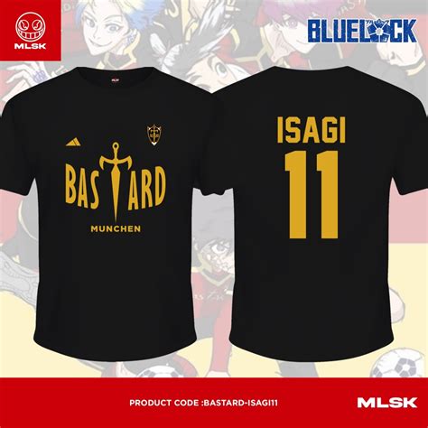 BASTARD MUNCHEN BLUE LOCK ANIME JERSEY SHIRT ISAGI NOA NOEL KAISER NESS ...