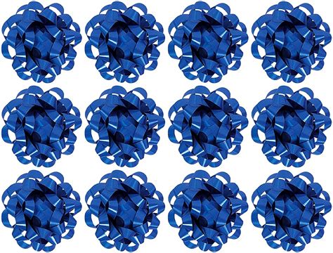 The Gift Wrap Company Decorative Confetti Gift Bows, Large, Royal, pack ...