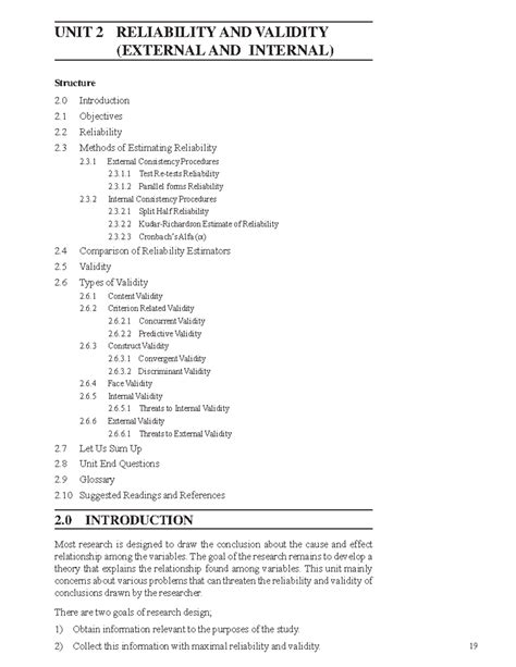 PR 5 - Reliability and Validity in Research Methods Notes - Studocu