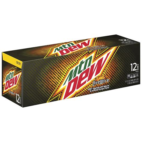 Buy Mountain Dew Live Wire Orange Flavored Soda Pop, 12 oz, 12 Pack ...
