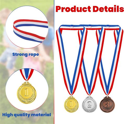 Ymapinc Medals for Awards, 3 Pcs Gold Silver Bronze Medals India | Ubuy