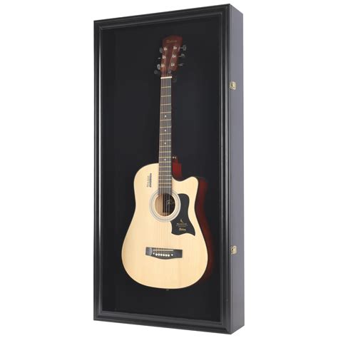 Buy DisplayGifts 42" Acoustic Guitar Solid Wood Frame Display Case ...