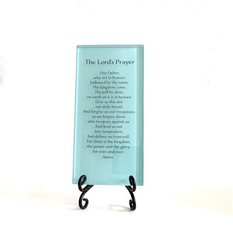 Buy The Lord's Prayer Inspirational Glass Plaque. How Jesus Taught Us ...