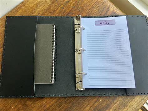 Small binder A5 planner organizer Three ring notebook Black | Etsy