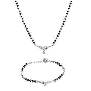 Buy ZAVYA 925 Sterling Silver Jewelry Set Cubic Zirconia CZ Infinity ...