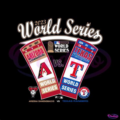 Arizona Diamondback Vs Texas Rangers World Series SVG File - Oladino