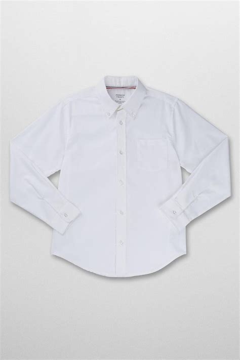 Boys White Dress Shirt Monogrammed Oxford Long Sleeve Shirt, Ring ...