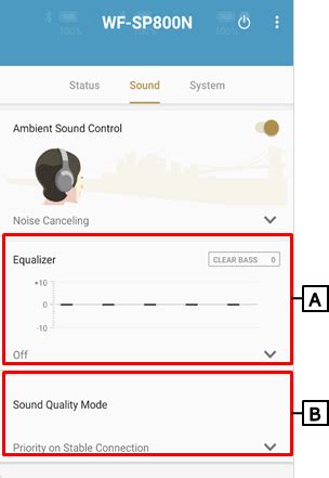 La calidad del sonido es baja o los graves son bajos (WF-SP800N) | Sony ...