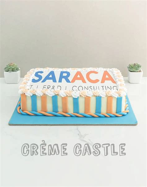Dual Color Corporate Cake - Creme Castle