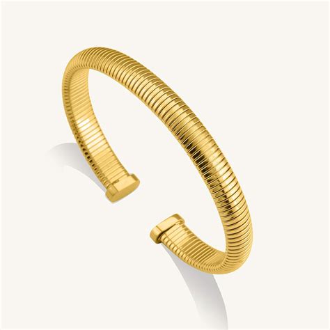 Chunky Ribbed Stretch Cuff Bracelet – PALMONAS