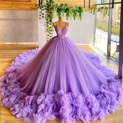 Lavender-Purple-Ball-Gown-Evening-Dresses-With-Crystals-Extra-Puffy ...