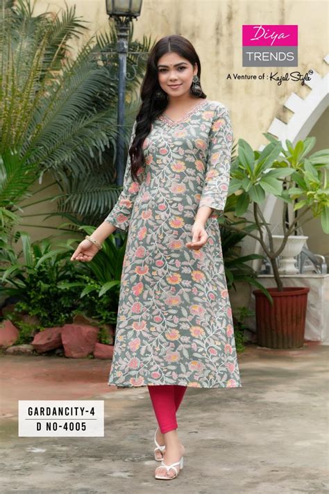 Gardencity Vol 4 By Diya Trends Printed Kurti Collection: Textilecatalog