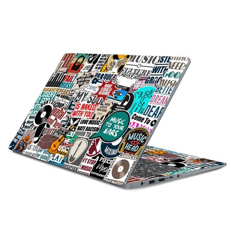 Shop Music Sticker Bomb Laptop Skin for Lenovo | Buy Online Now ...