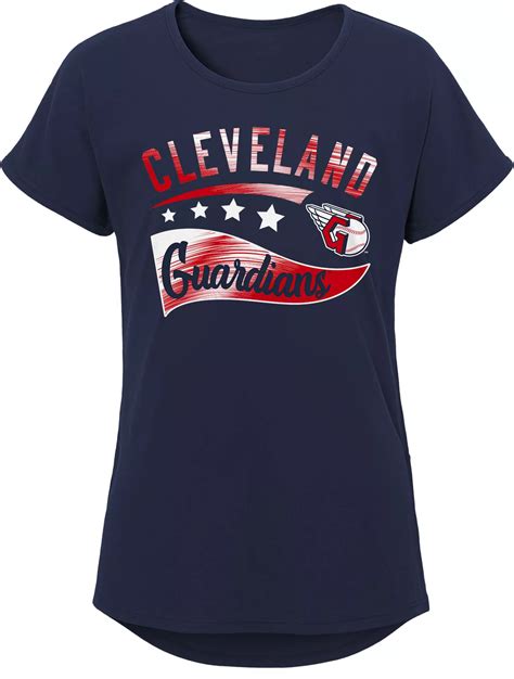 Outerstuff Mlb Team Apparel Girls 8-20 Cleveland Guardians Navy Big ...