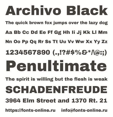 Archivo Black font