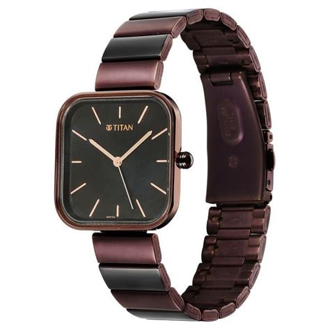 Buy Online Titan Purple Stackables Quartz Analog Black Dial Two Toned ...