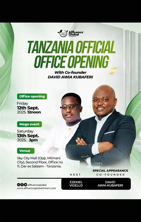 Business presentation and official office opening , Tanzania Dar Es ...