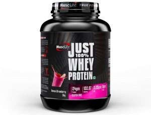 musclife Just Whey Protein Strawberry Banana-2kg Whey Protein Price in ...