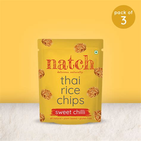thai rice chips - sweet chilli (small pack of 3 - 25g) – natch