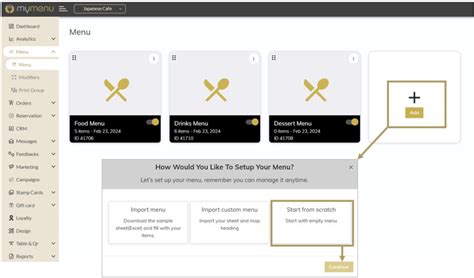 Create Menu 的图像结果