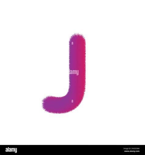 High Quality 3D Shaggy Letter J on White Background . Isolated Vector Element Stock Vector Image ...