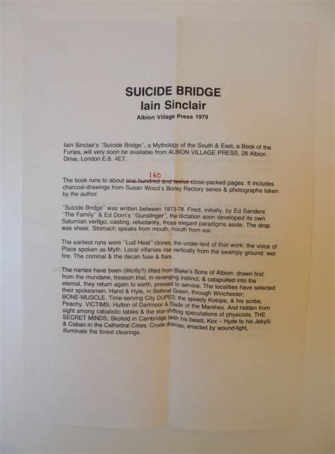 Suicide Bridge: A Book of the Furies. A Mythology of the South & East ...