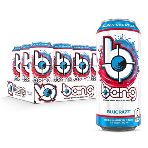 Buy Bang Blue Razz Energy Drink, 0 Calories, Sugar Free with Super ...