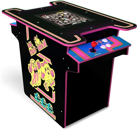 Arcade1Up Ms. PAC-Man Arcade Game Table, Full Home Machine, Black Series Edition, Plug & Play ...