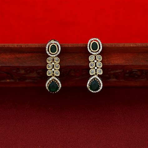 Tani AD Stone Glossy Drop Short Neckpiece With Earring – Adore By Priyanka